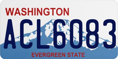 WA license plate ACL6083
