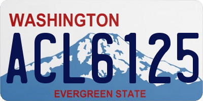 WA license plate ACL6125