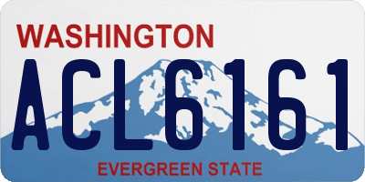 WA license plate ACL6161