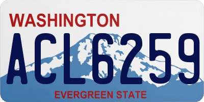 WA license plate ACL6259