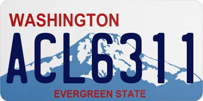 WA license plate ACL6311