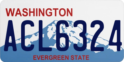 WA license plate ACL6324