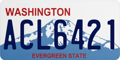 WA license plate ACL6421