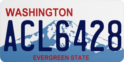WA license plate ACL6428