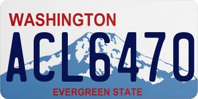 WA license plate ACL6470