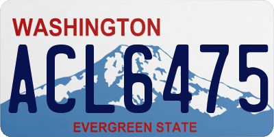 WA license plate ACL6475
