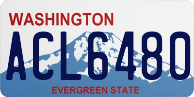 WA license plate ACL6480