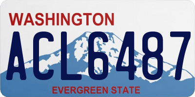 WA license plate ACL6487