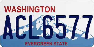 WA license plate ACL6577