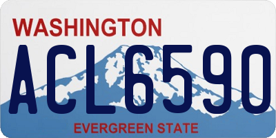 WA license plate ACL6590