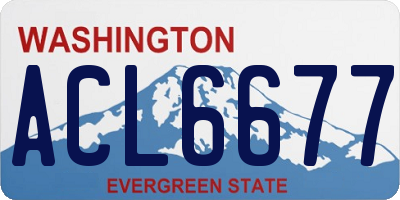 WA license plate ACL6677