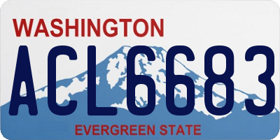 WA license plate ACL6683