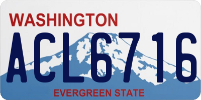 WA license plate ACL6716