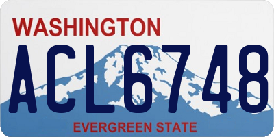 WA license plate ACL6748