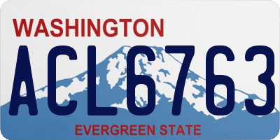 WA license plate ACL6763