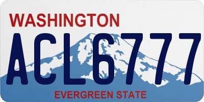 WA license plate ACL6777