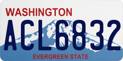 WA license plate ACL6832