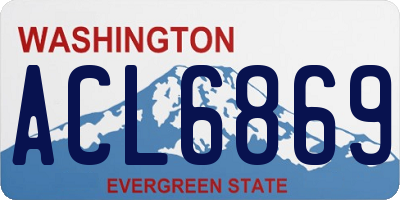WA license plate ACL6869