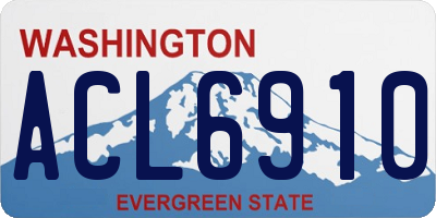 WA license plate ACL6910