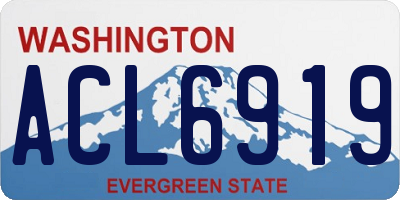 WA license plate ACL6919
