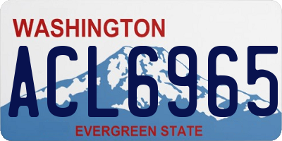 WA license plate ACL6965