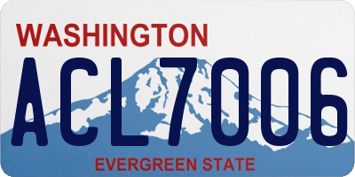 WA license plate ACL7006