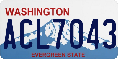 WA license plate ACL7043