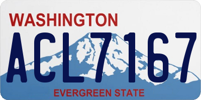 WA license plate ACL7167