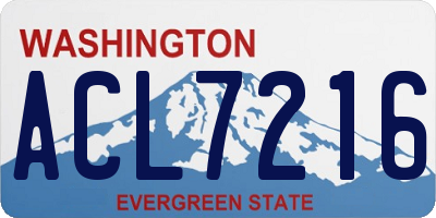 WA license plate ACL7216