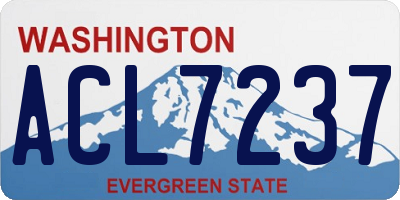 WA license plate ACL7237