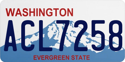 WA license plate ACL7258