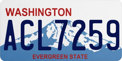 WA license plate ACL7259