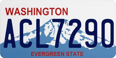 WA license plate ACL7290