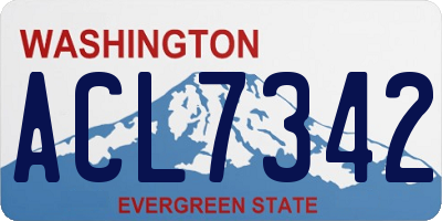 WA license plate ACL7342