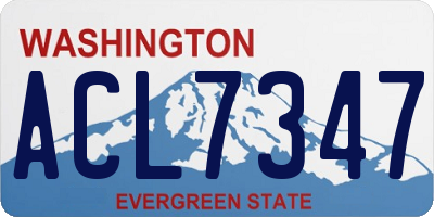 WA license plate ACL7347