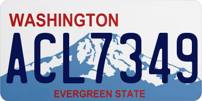 WA license plate ACL7349