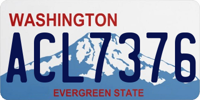 WA license plate ACL7376