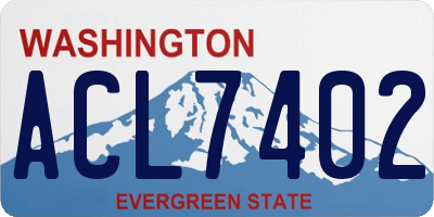 WA license plate ACL7402