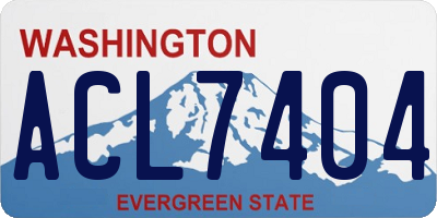 WA license plate ACL7404