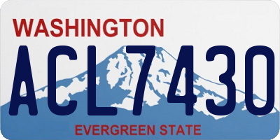 WA license plate ACL7430