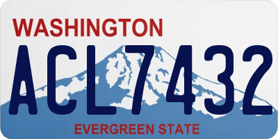WA license plate ACL7432
