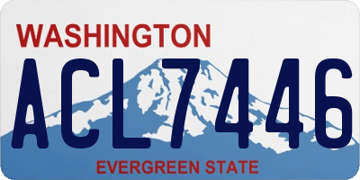 WA license plate ACL7446