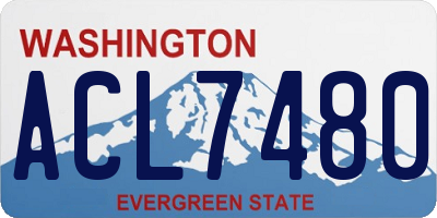 WA license plate ACL7480