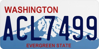 WA license plate ACL7499
