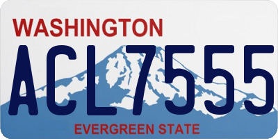 WA license plate ACL7555
