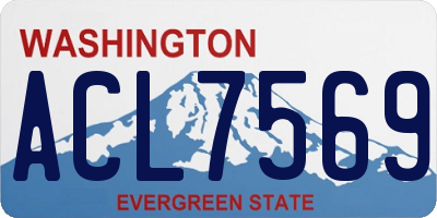 WA license plate ACL7569