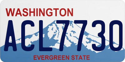 WA license plate ACL7730