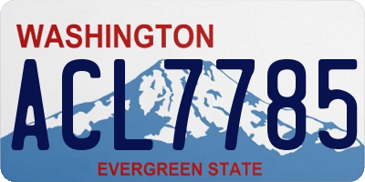 WA license plate ACL7785