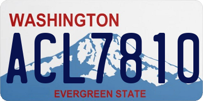 WA license plate ACL7810