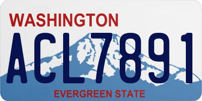WA license plate ACL7891